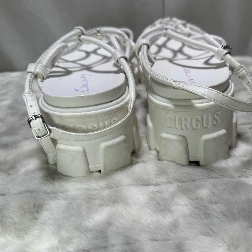 Circus by Sam Edelman Women's Greyson Platform Sandal 10 White - Picture 5 of 6